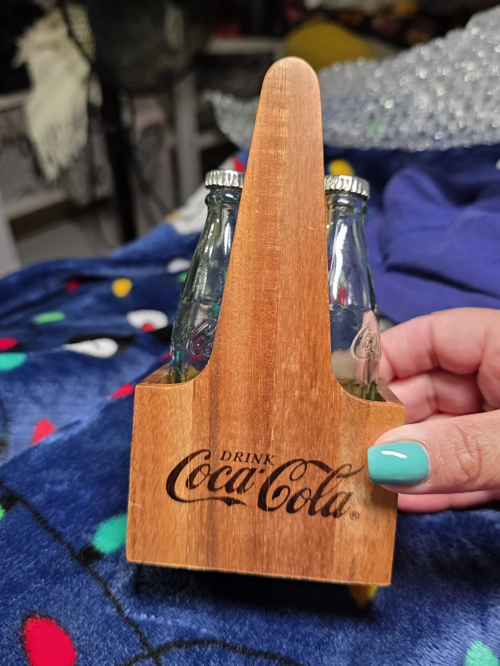 TableCraft Coca-Cola CC339NW Salt and Pepper Shaker Set with Wood Crate